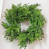22" Cedar Wreath with Blue Berry Christmas Wreath for Front Door for Windows Mantle Porches Walls Indoor Outdoor Xmas Christmas Decorations Home Decor