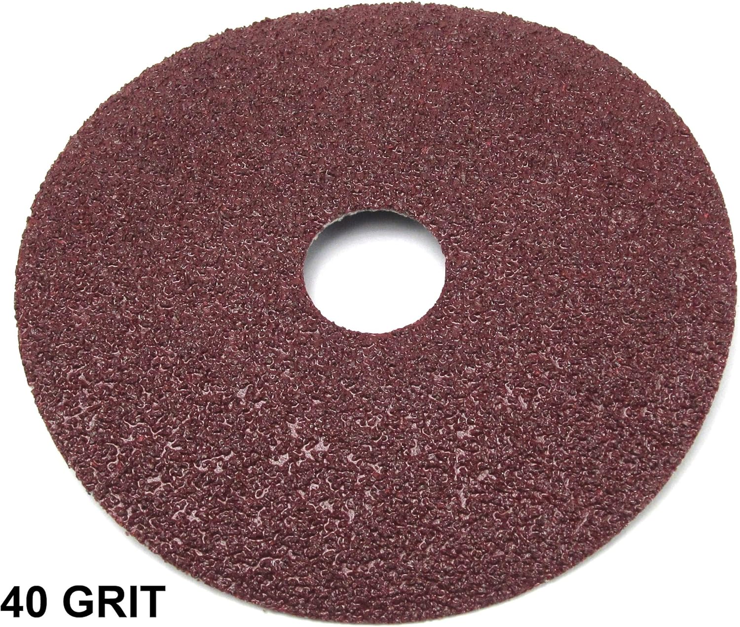 Elitexion Aluminum Oxide Resin Fiber Discs, 100 Grit, 60 Grit, 50 Grit, 40 Grit, 4.5 inches Diameter x 7/8 inch Arbor Hole, Pack of 20 - - 
