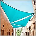 ColourTree CTSLT Custom Size Order to Make 20' x 20' x 20' Turquoise Triangle Sun Shade Sail Canopy Mesh Fabric UV Block UPF50 - Commercial Heavy Duty - 190 GSM - 3 Years Warranty