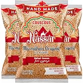 De Mi Pais Marmahon Pearl Couscous, Whole Wheat | 14 oz Ea. | 3-Pack | Whole wheat pearl couscous with larger handmade cousco