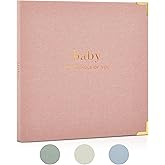 Keepsake Baby Memory Book for Boys and Girls – Timeless First 5 Year Baby Book – Gender Neutral Pink Baby Journal Scrapbook o
