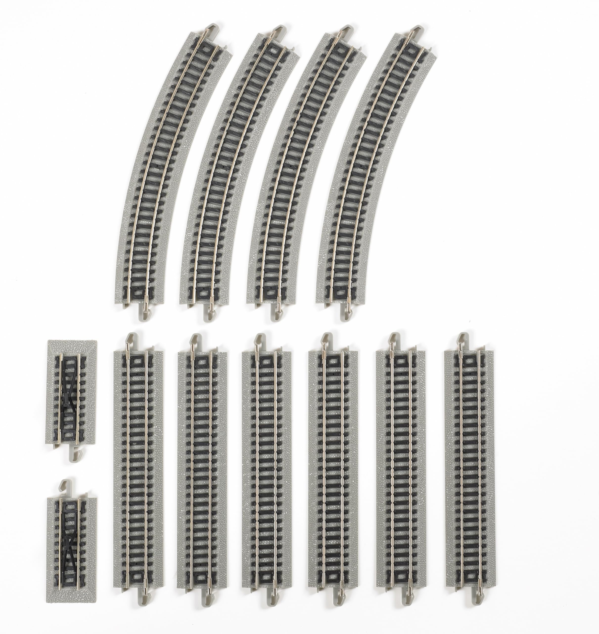 Bachmann Trains 44547 (Trains ELECTRONIC AUTO-REVERSING SYSTEM-NICKEL SILVER E-Z TRACK With Grey Roadbed-HO Scale