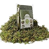 USMOLA Fake Green Moss for Potted Plants, 4OZ Artificial Moss for DIY Crafts, Faux Moss for Table Centerpieces Fairy Garden D