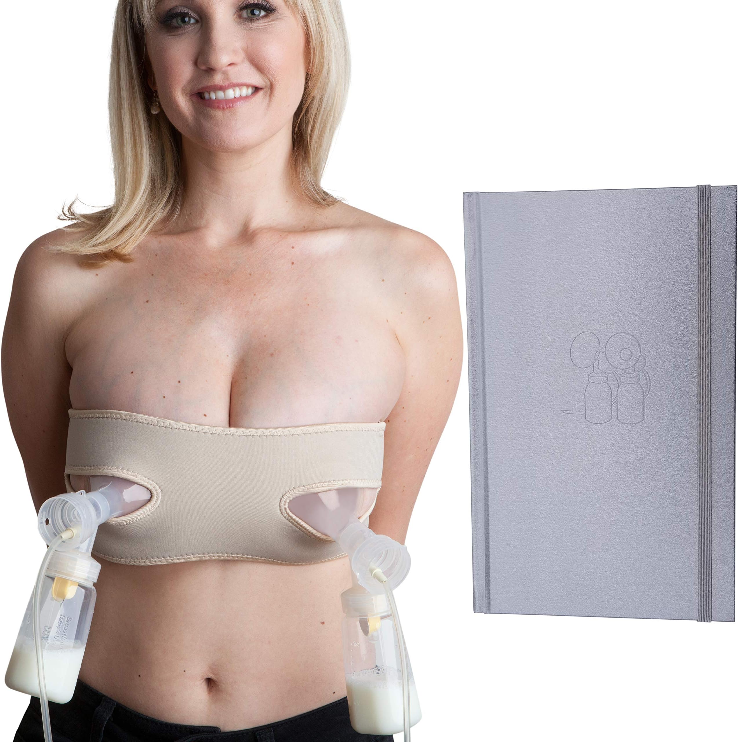 Pump Strap Handsfree Strapless Pumping Bra for Breastfeeding Women, Easy Size-Adjustable Pumping Bra