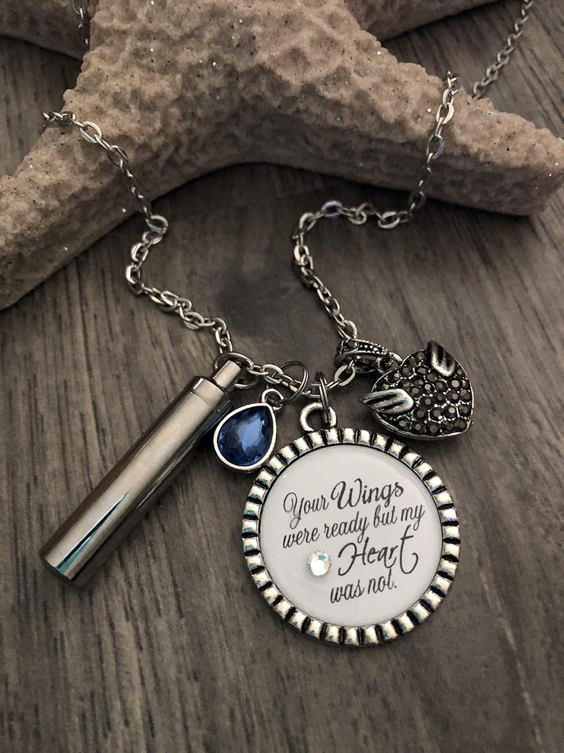 Personalized Cremation necklace keepsake ashes pendant loss of loved