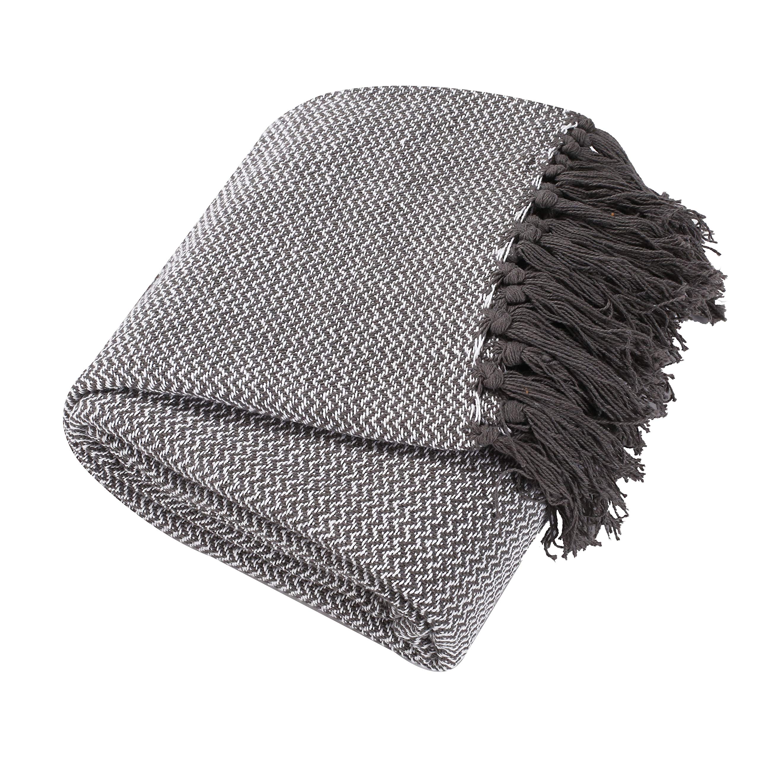 EHC Throws for Sofas Large, Sofa covers 2 Seater, Double bed, throws for Armchair Couch Covers 2 seater, Settee throws, 150 X 200cm, Grey