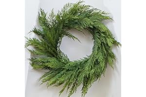 MISS IROSE 26" Cedar Pine Wreath Realistic Christmas Wreath for Front Door Walls Windows Porches Indoor Outdoor Christmas Xmas Decorations Home Decor
