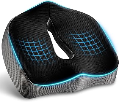 POOTACK Memory Foam Seat Cushion Office Chair Car Seat Non-Slip Pad