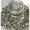 GOMMO Paua Abalone Shell Pieces Inlay Supplies 2 oz for Guitar Wood Inlay or Woodworkers, Jewelers, Luthiers, Turners, Professionals & Hobbyists (Small)