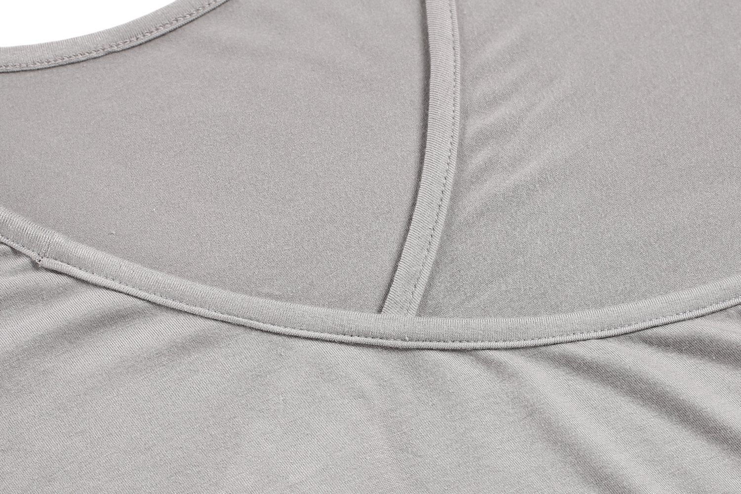 Zeagoo Women Backless Long Sleeve Solid Crop Tops Blouse Gray