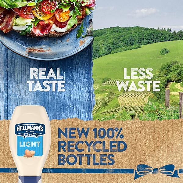 HELLMANN’S LIGHT MAYONNAISE LIGHT MAYO SQUEEZE BOTTLE FOR A CREAMY CONDIMENT FOR SANDWICHES AND SIMPLE MEALS MADE WITH 100% CAGE-FREE EGGS 20 OZ