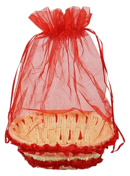 Buy Kosh Decorative Handmade Potli Gift Basket with Net Cover for