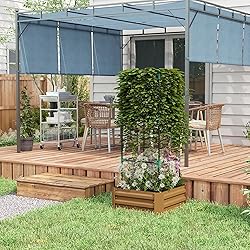 Outsunny Galvanized Raised Garden Bed, 55" Tall