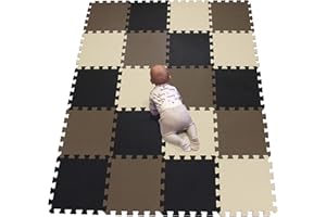 YIMINYUER Foam Mats 30" x 30" EVA Gym Floor Mats Interlocking Floor Mats Large Exercise Mat for Gym Fitness Basement Garage W