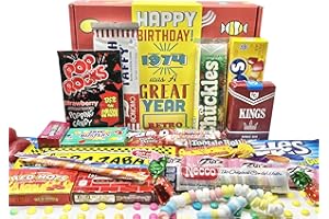 RETRO CANDY YUM ~ 1974 50th Birthday Gift Box of Nostalgic Candy from Childhood for 50 Year Old Man or Woman Born 1974 Jr
