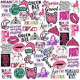 Mean Girls Variety 50ct Vinyl Large Deluxe Stickers Variety Pack – Laptop, Water Bottle, Scrapbooking, Tablet, Indoor/Outdoor