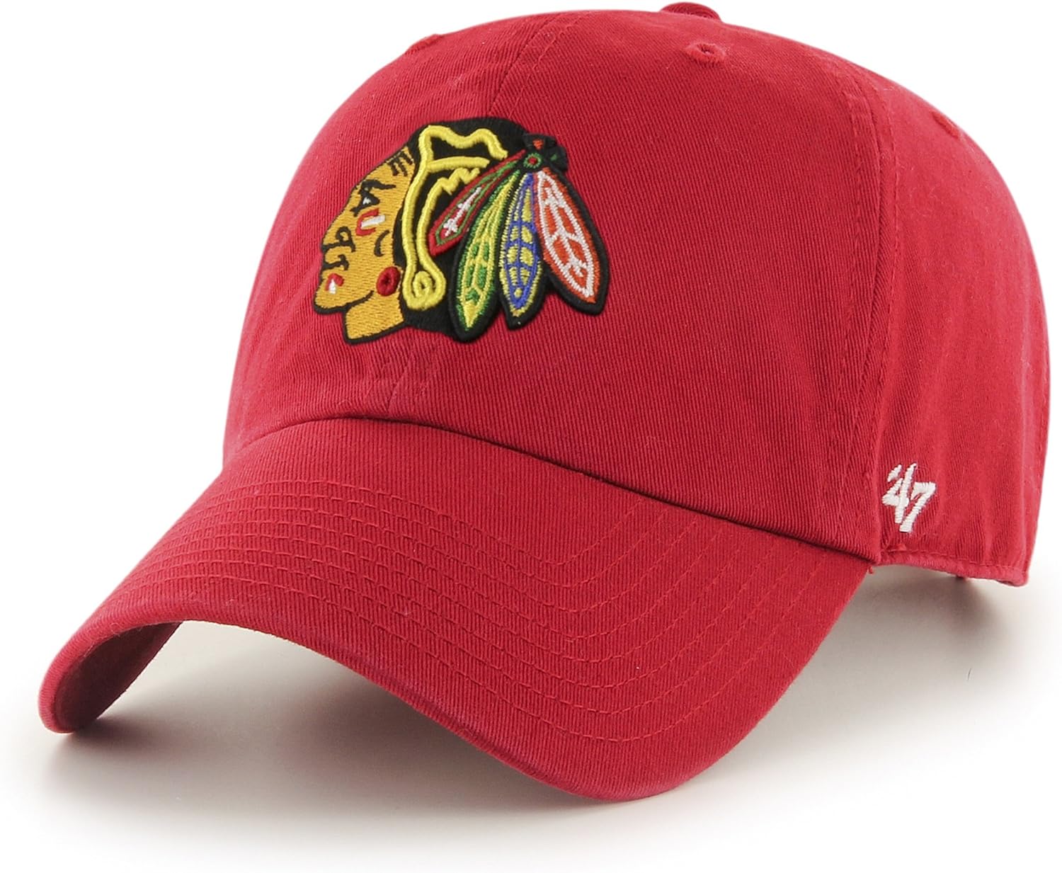 '47 NHL Chicago Blackhawks Clean Up Adjustable Hat, Red, One Size