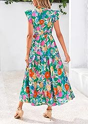 PRETTYGARDEN Women's 2025 Summer Floral Midi Dress