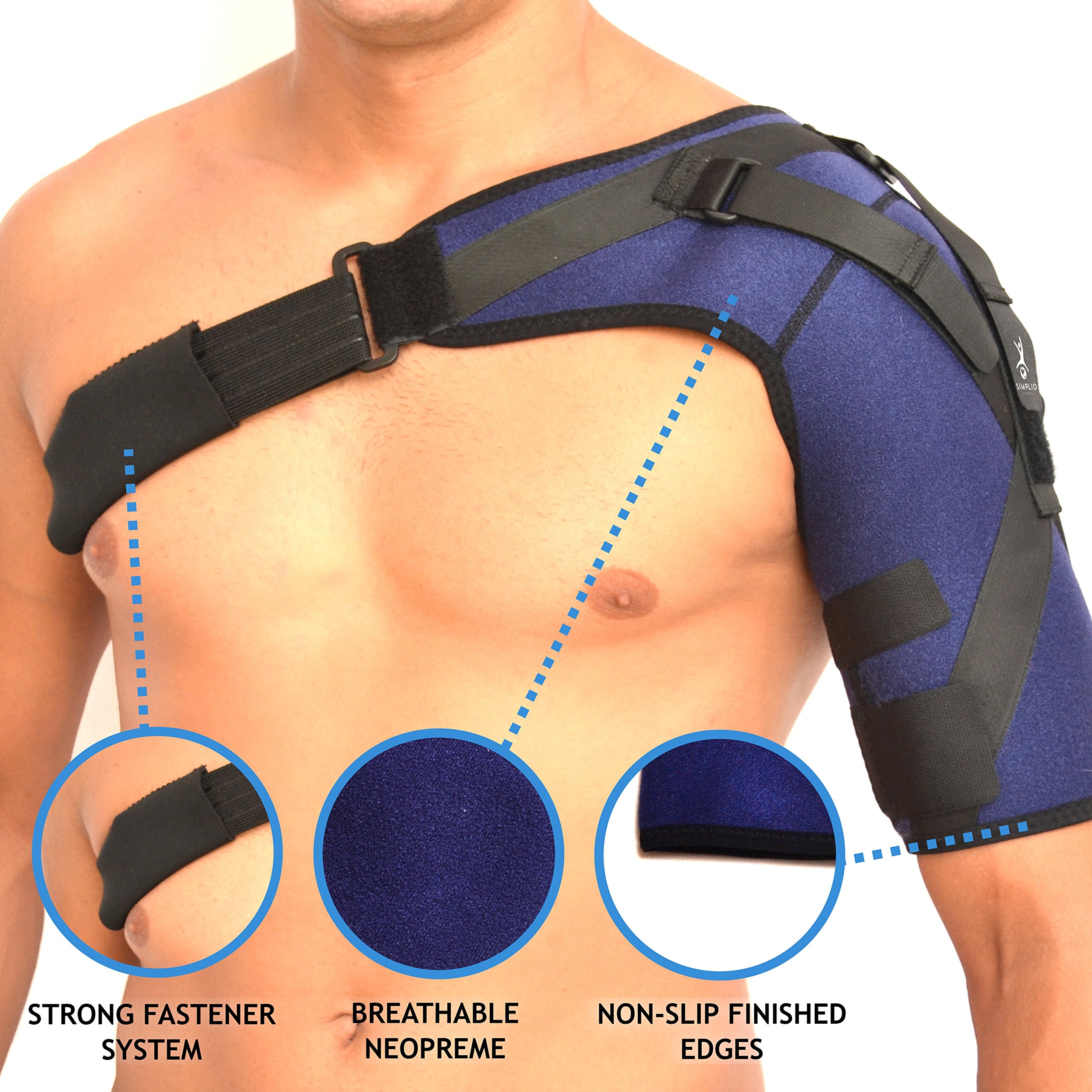 Shoulder Brace With Pressure Straps for Right or Left Shoulder