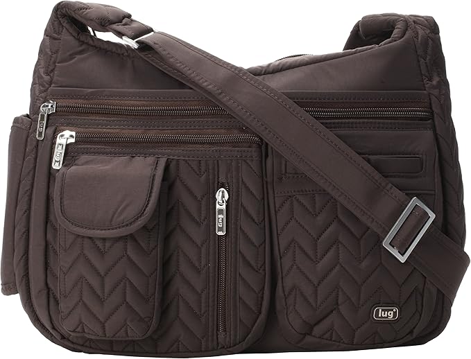 Lug Double Dutch CrossBody Messenger, Chocolate Brown, One Size