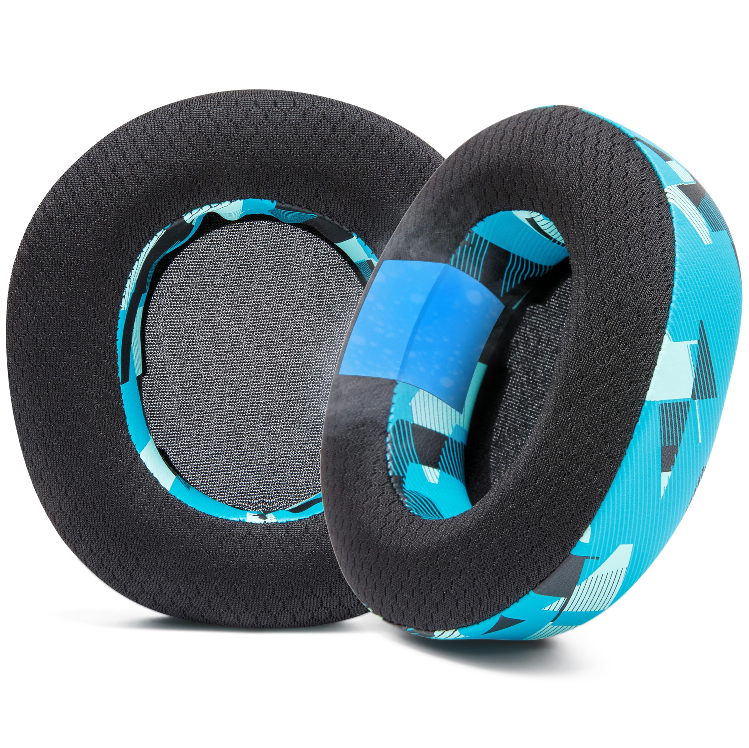 WC Freeze Nova Pro Wireless - Cooling Gel Earpads for Arctis Nova Pro Wireless & Nova Elite (Doesn’t Fit Other Models), by Wicked Cushions, Extra Thick & Comfortable | Cyan Prism
