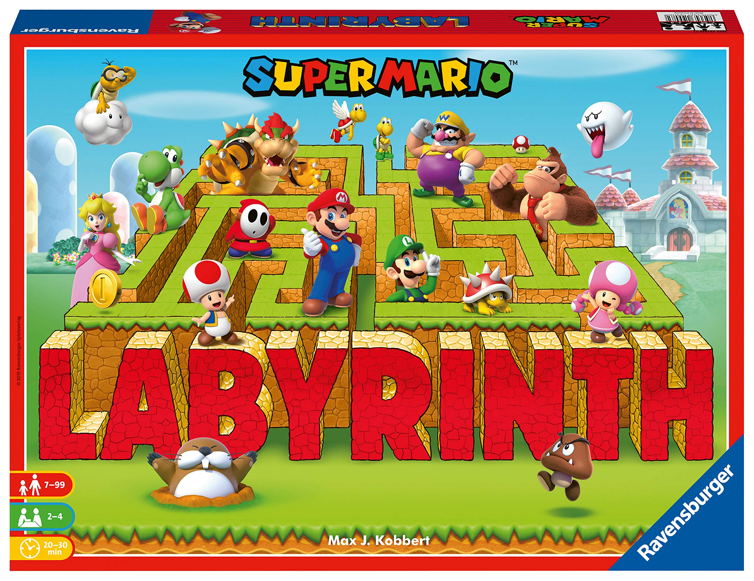 Ravensburger Super Mario Brothers Labyrinth - Moving Maze Family Board Game for Kids and Adults Age 7 Years Up - 2 to 4 Players