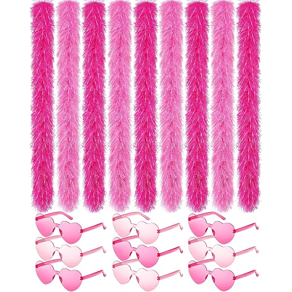 DYNWAVE Traje Guirnalda de plumas Traje Boa de plumas Decoración de la boda DIY 2M Ligero Vestido de fiesta Carnaval Bufanda para Cosplay Rendimiento año, Rosado
