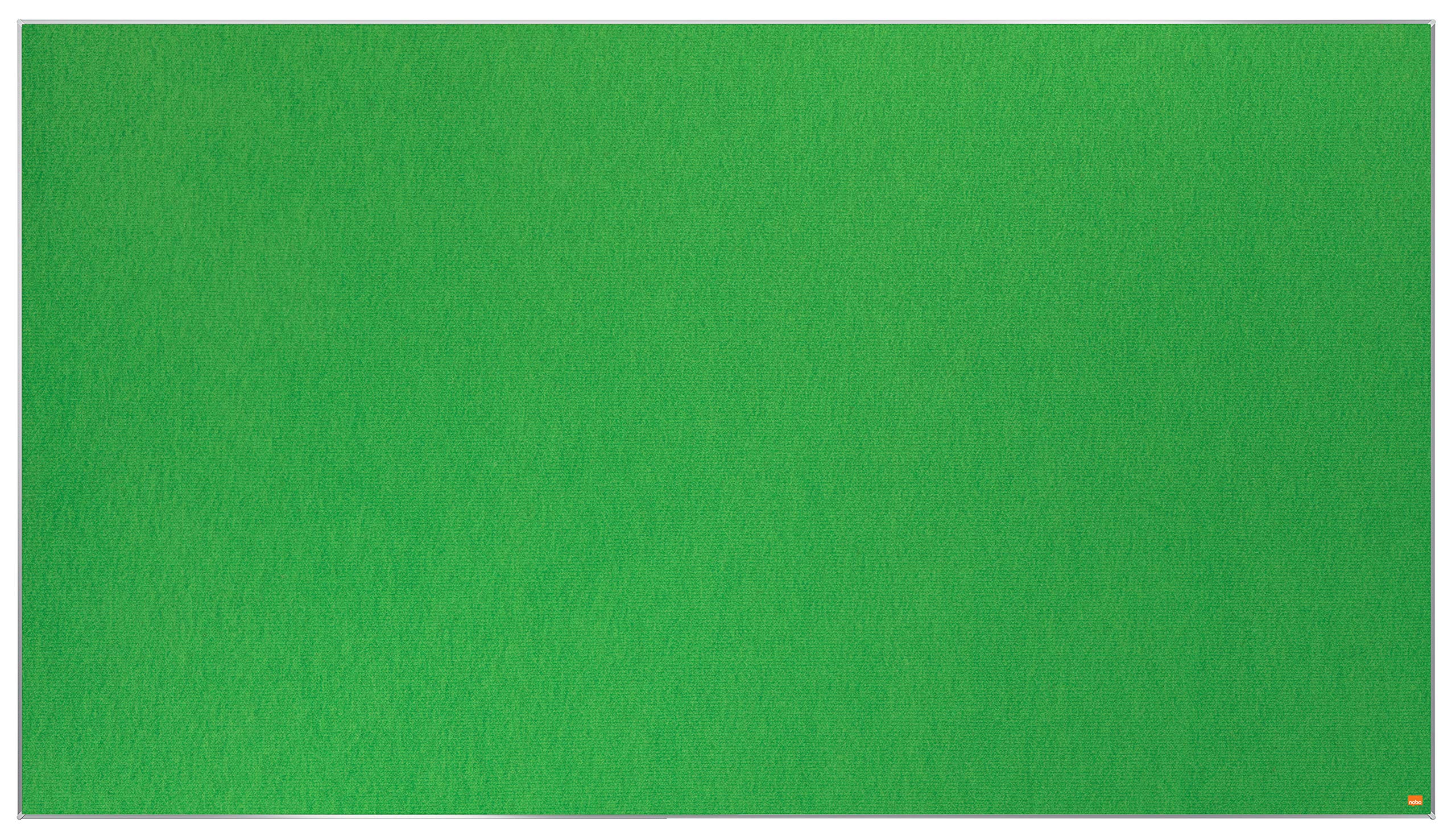 Nobo Widescreen Felt Noticeboard, 1880 x 1060 mm, Slim Trim Frame, InvisaMount Mounting System, Impression Pro, Green, 1915428
