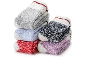 Womens Fuzzy Socks Fluffy Slipper Winter Warm Thick Plush Fleece Sleep Soft Home Socks