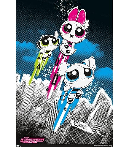 Amazon.com: Trends International The Powerpuff Girls - Group City