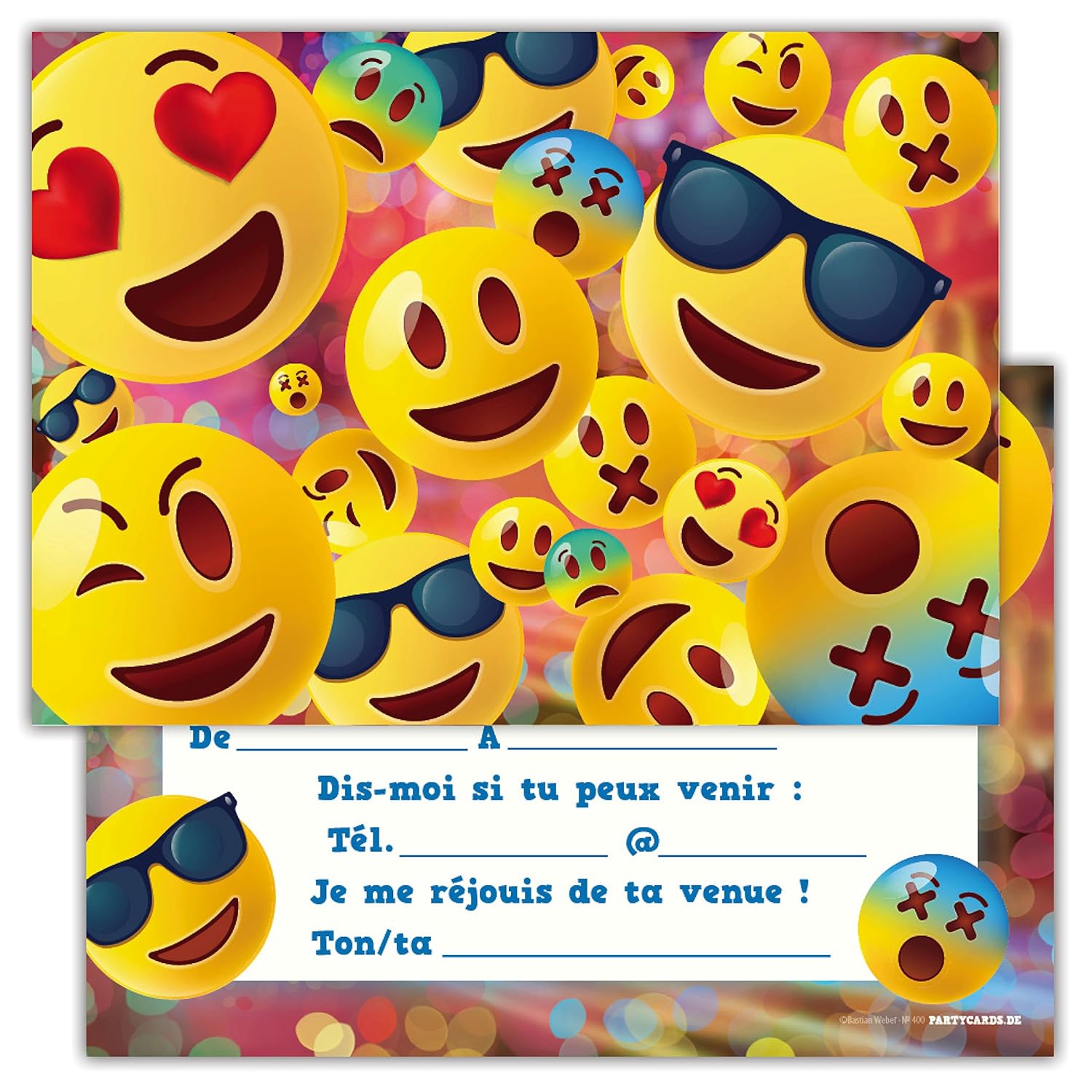 Lot De 12 Cartes Dinvitation Pour Anniversaire Partie Fete Cartons Dinvitation En Francais Emoji Lets Party Jeux Et Jouets Decorations Et Accessoires De Fetes Estiloss Com Lot De 12 Cartes Dinvitation Pour Anniversaire Partie Fete Cartons Dinvitation En Francais Emoji Lets Party Jeux Et Jouets Decorations Et Accessoires De Fetes Estiloss Com