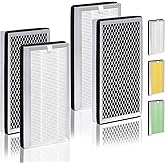Zouhwaso 4 Pcs MA Series 15 Replacement Filter, 3-in-1 Composite Filter with H13 True HEPA, Activated Carbon and Pre-filter, Compatible with MA Series 15 Air Purifier