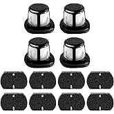 Fette Filter - 4 HEPA + 8 Foam Filter Compatible with Bissell Featherweight Cordless XRT Stick,Ion Pet 2-in-1 And PowerLifter Ion Pet Filter For ReadyClean Cordless 3061 3079 2286 3190 3191