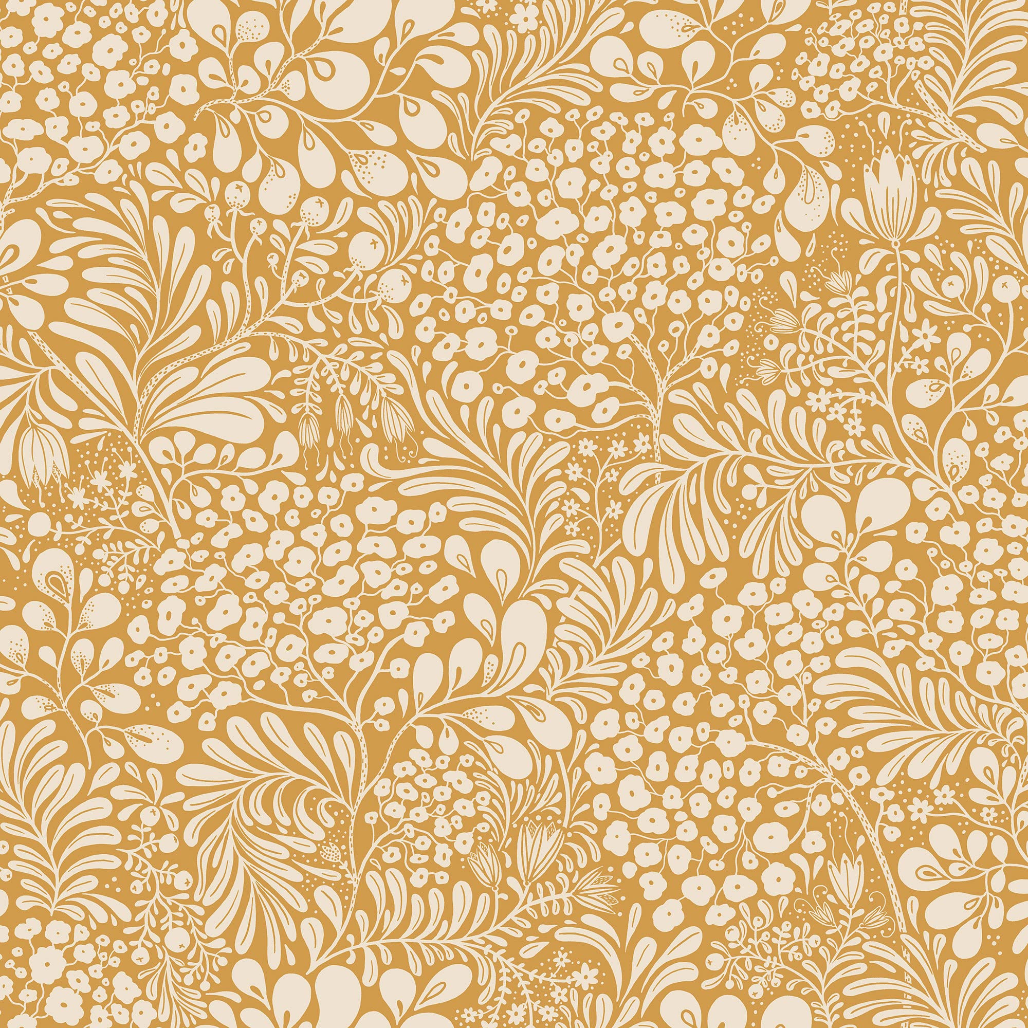 Galerie S65127 Sommarang Abstract Foliage Wallpaper, Ochre, 10.05m x 53cm