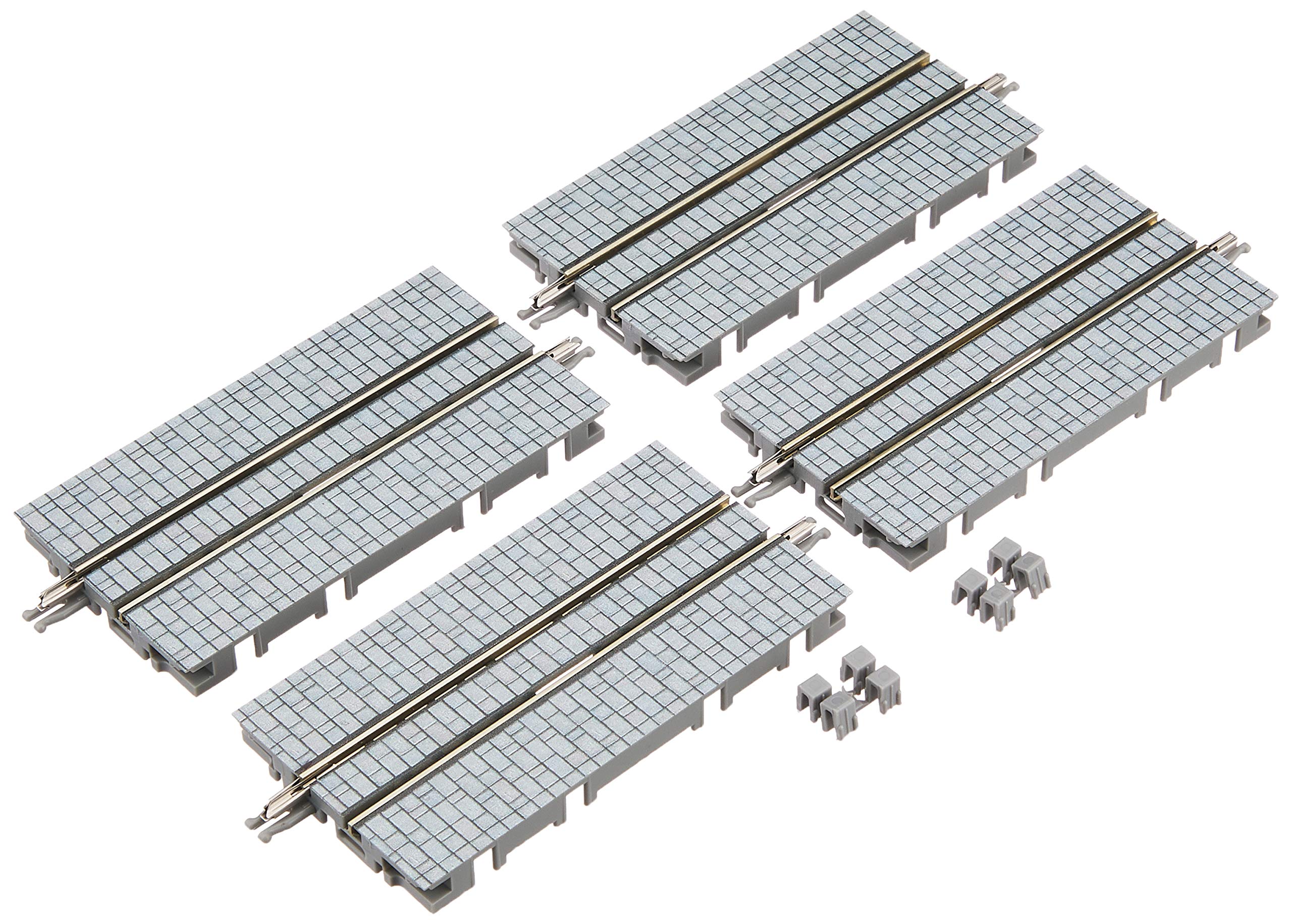 TomyTEC 017943 4 Tram Track Straight 70mm Paving Stone