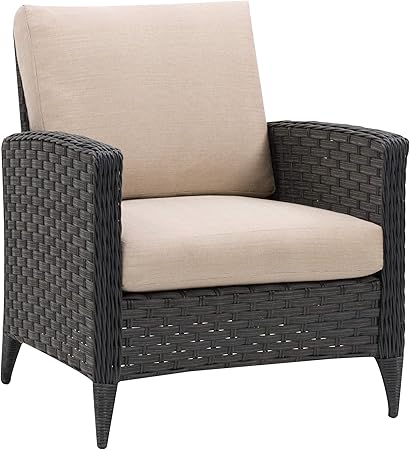 Amazon Com Corliving Pcl 100 C Wide Rattan Wicker Patio Chair