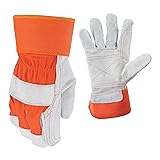 AWP Heavy Duty Double Leather Palm Work Gloves for