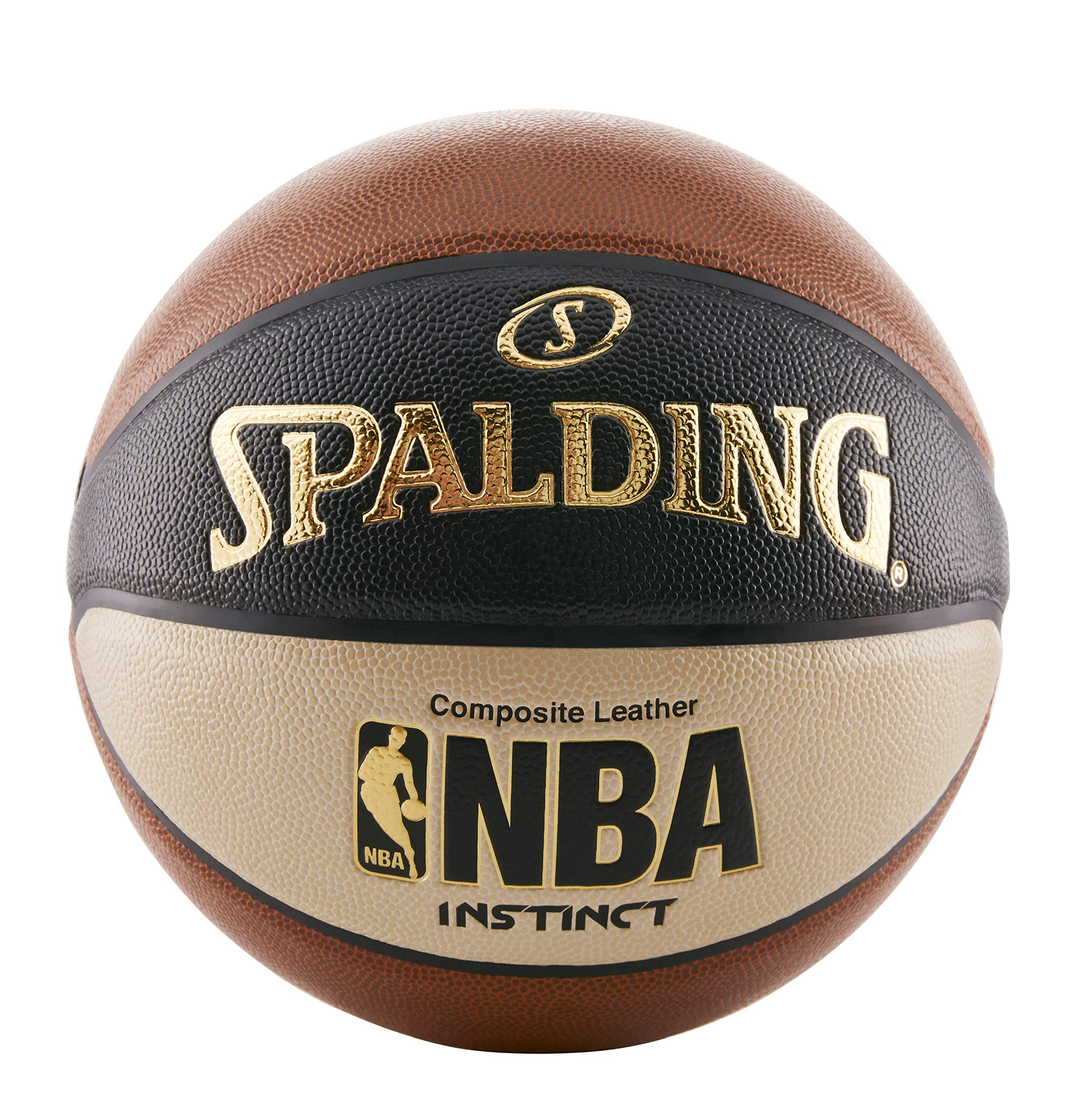 Spalding NBA Instinct Basketball, Orange/Black/Oatmeal, Size 7 (29.5