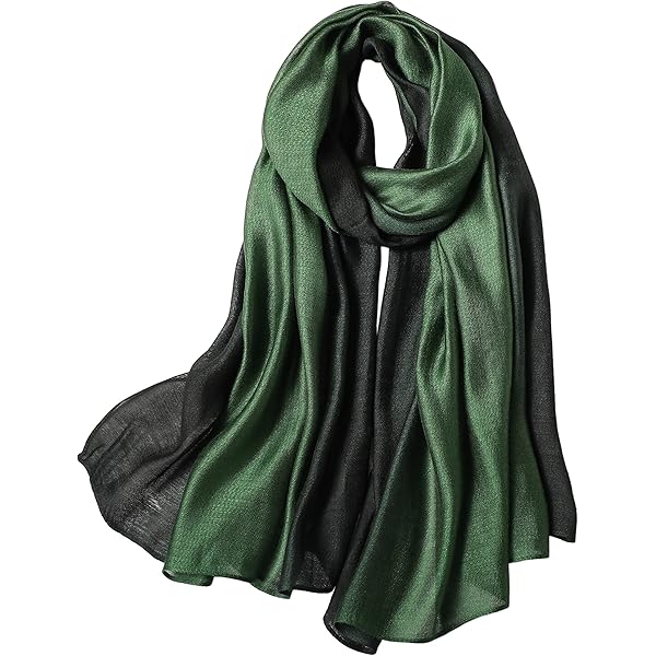 小物 WRAP / SCARF / COTTON GREEN SNUG STAR Cotton Silk Scarf Elegant Soft Wraps Color Shade