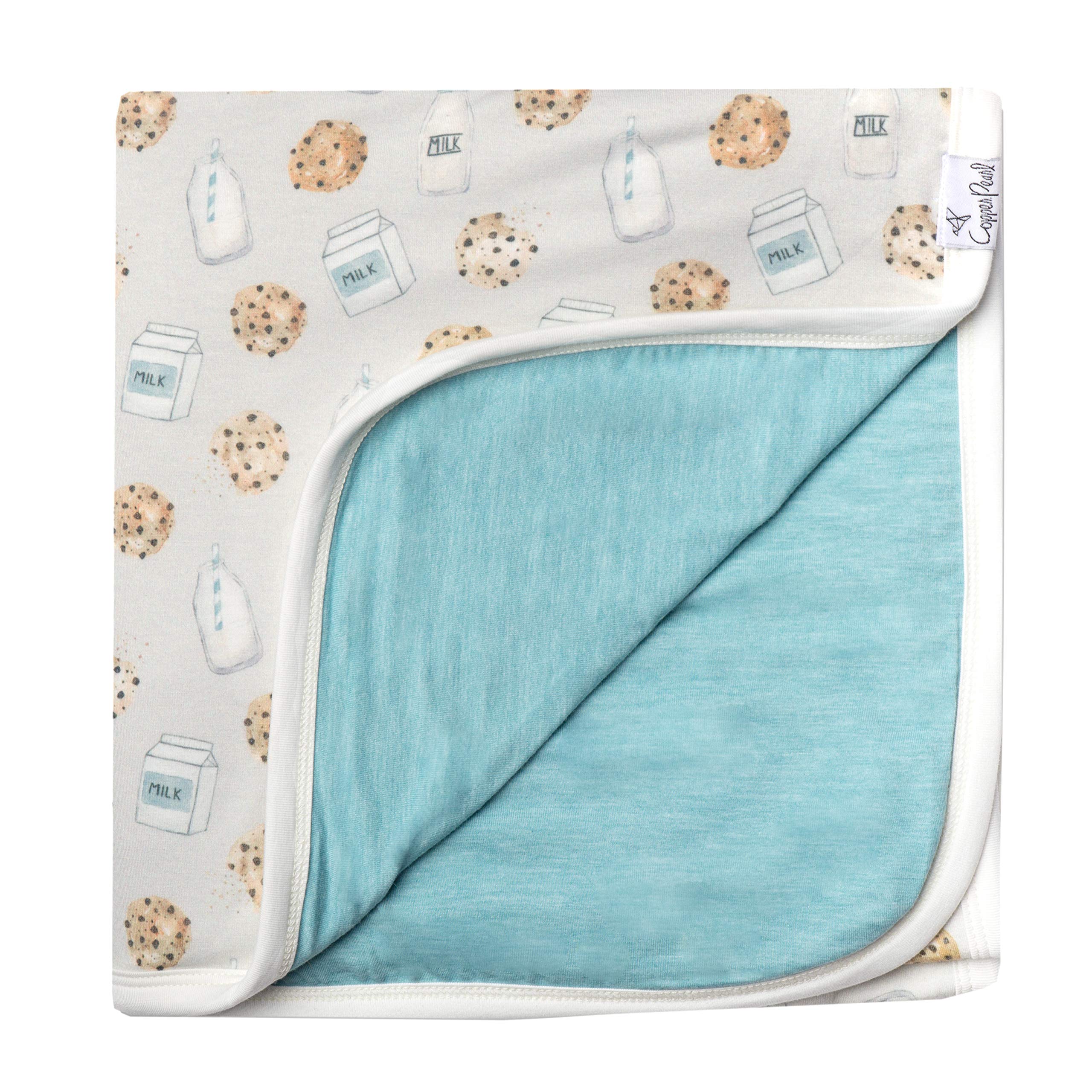 Copper Pearl Large Premium Knit Baby 3 Layer Stretchy Quilt Blanket "Chip"