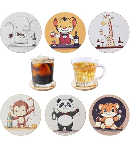 Aazon.co | 3D LiveLife Cork Coaster - Pug Fro Deluxebase. Drinks