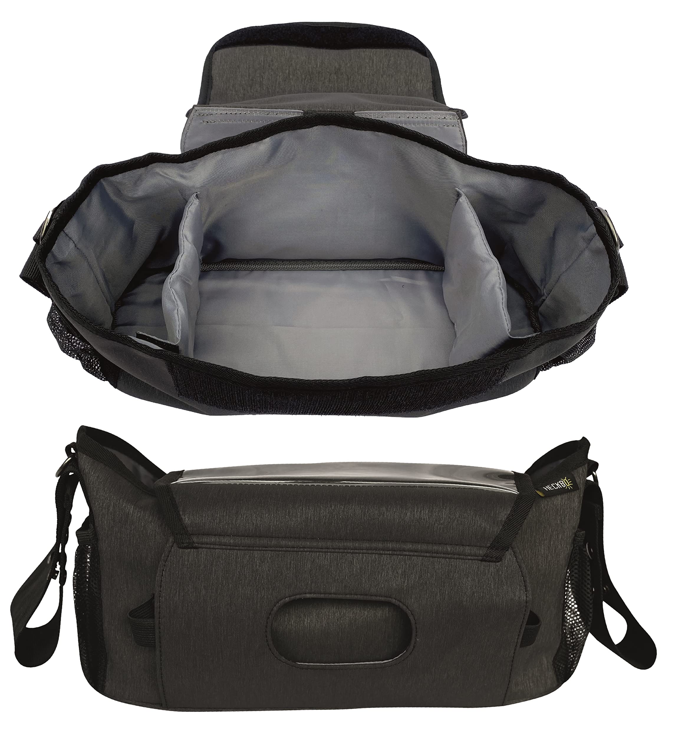 HECKBO Pram Bag & Buggy Organiser - Water Resistant, Sturdy Material - Baby Storage Bag, Stroller, Buggy Accessories