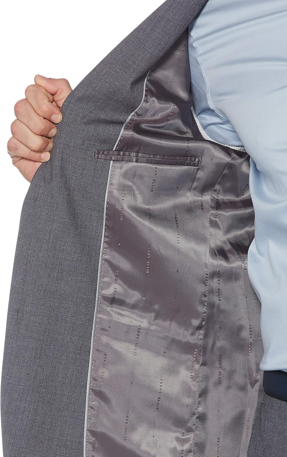 Perry Ellis Men's Slim Fit Subtle Plaid Suit Jacket at  Men’s Clothing store