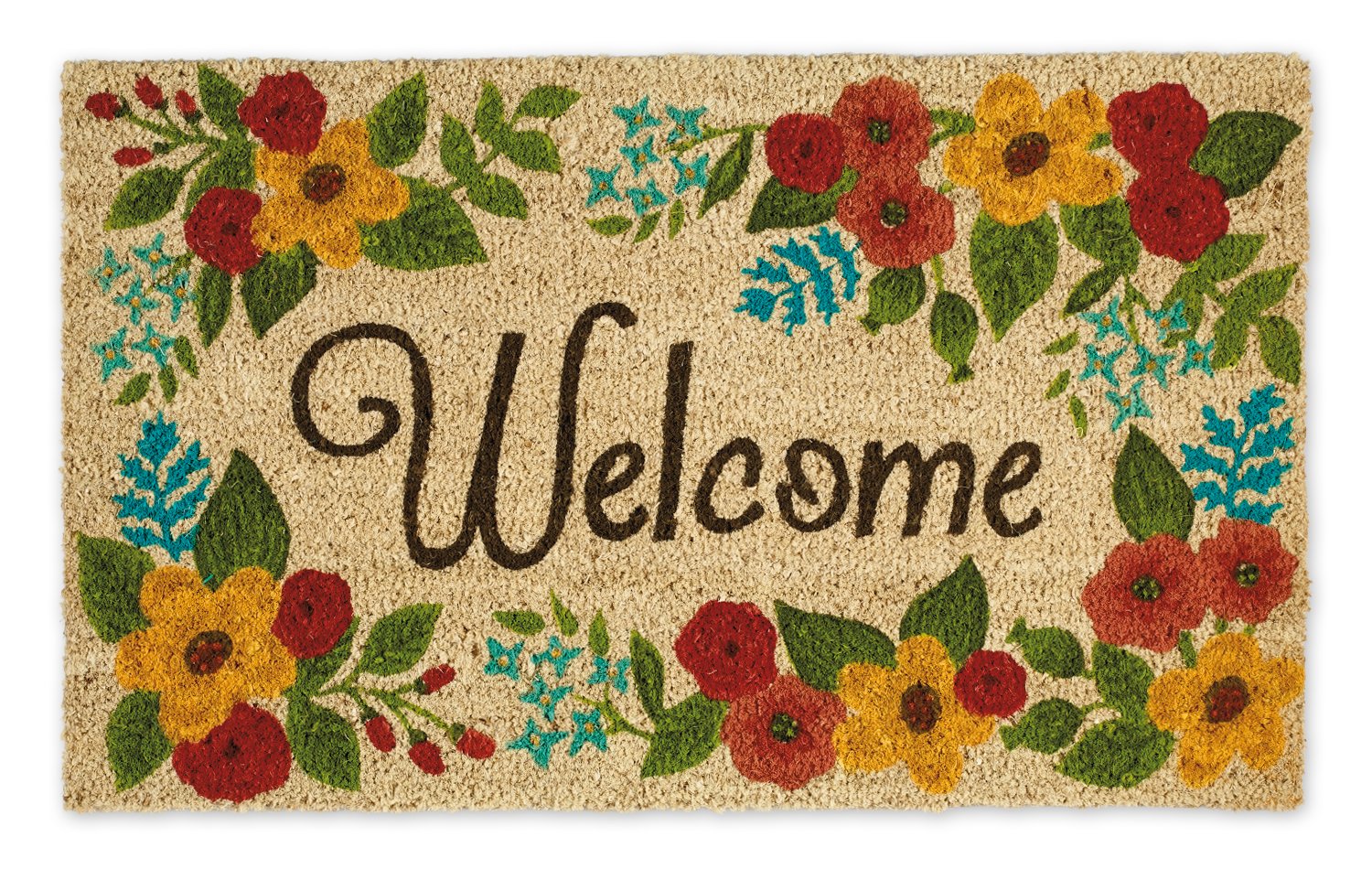 18X30" Entry Way Outdoor Door Mat With Non Slip Backing Dii Natural