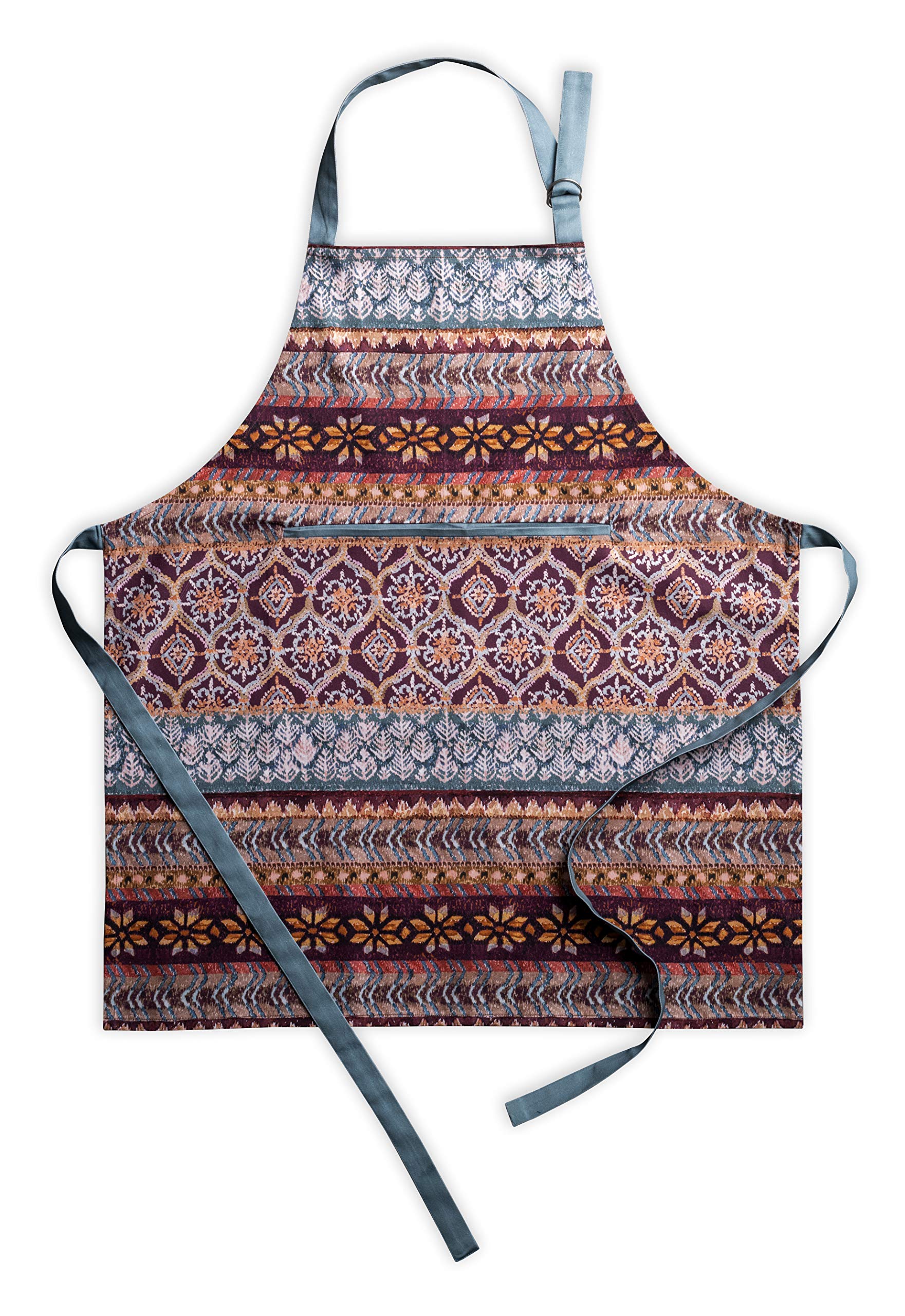 Maison d' Hermine 100% Cotton Apron for women with Pocket Kitchen Chef Autumn Apron for Men Cooking Gardening Server Waitress Maid - (Fair Isle, 85 cm x 70 cm) — image 1