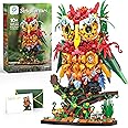 Sillbird Flower Owl Animal Building Toys for Adults & Teens, A Floral Bird Model Kit for The Home Decor & Office Display, Bot