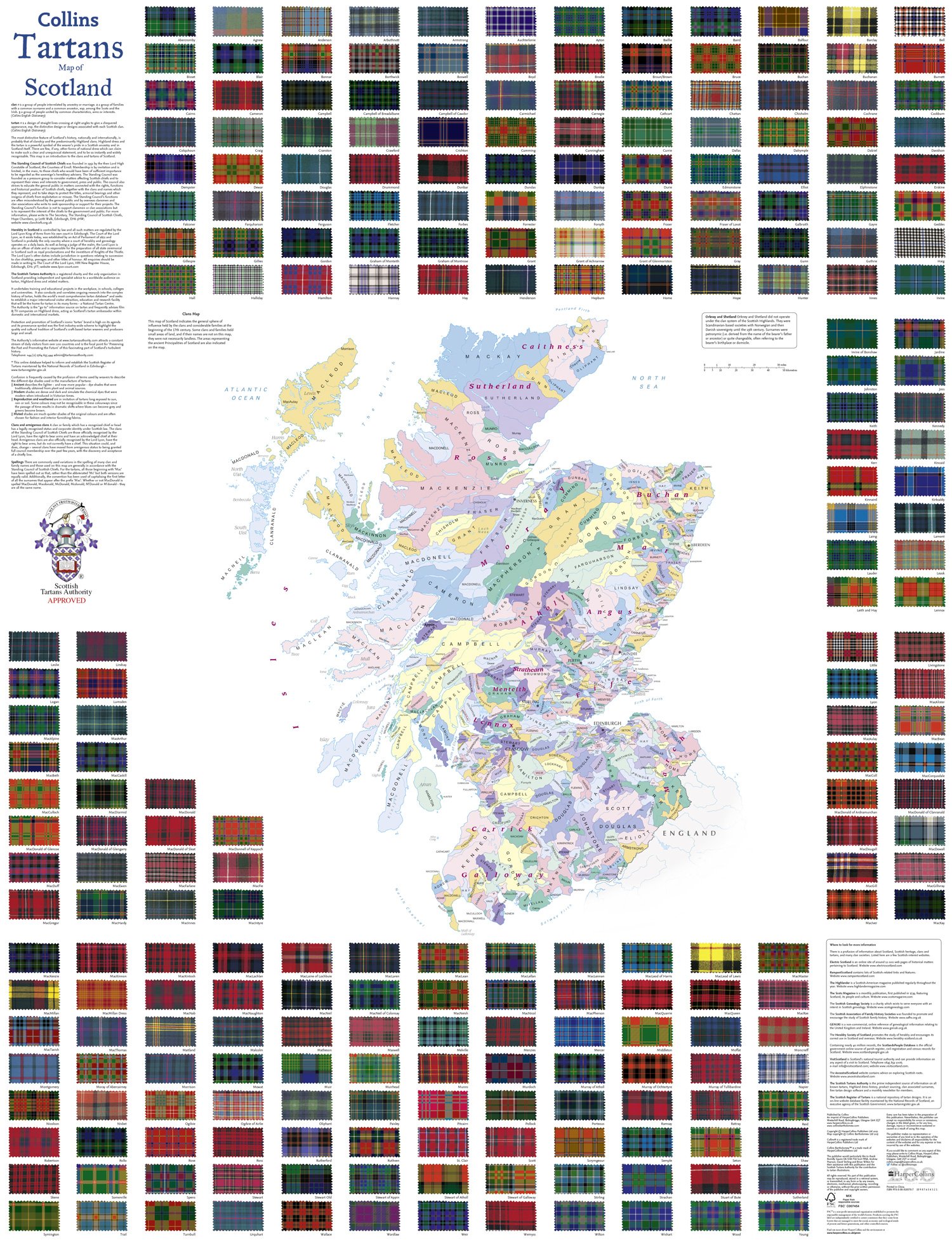 Tartans Map Of Scotland Collins Pictorial Maps Collins Uk 9780008183707 Amazon Com Books