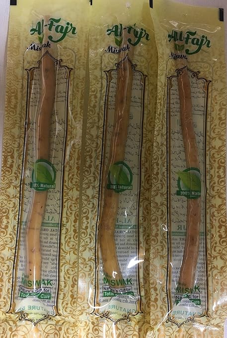 Al-Fajr Miswak Siwak (Arak) 100% veganer Natur Zahnputzholz - Holzzahnbürste, reinigt die Zähne schonend und gründlich, mehre