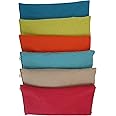 Peacegoods Unscented Flax Seed Eye Pillow - Pack of (6) - Soft Cotton Flannel - Soothing Headache Stress Relief Meditation Yoga Massage Bulk Wholesale - Primary Colors