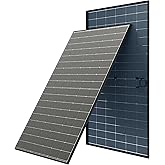 JJN Bifacial 2PCS 400 Watt Solar Panel, N-Type 16BB 400W Solar Panels, 25% High Efficiency Monocrystalline Solar Module for 1